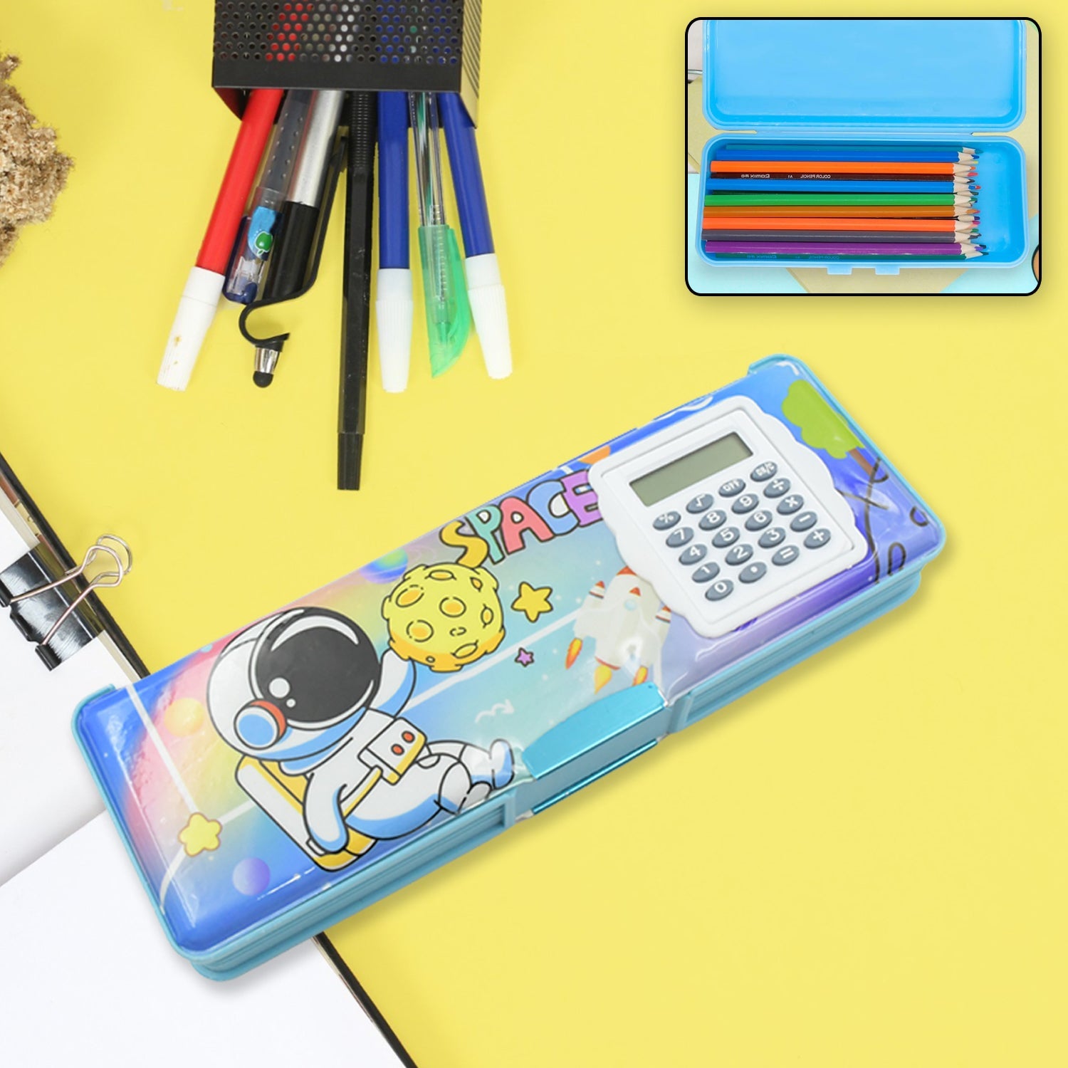 4257 Double Sided Magnetic Geometry Box, Pencil Box with Calculator for Boys Art Plastic Pencil Box for Girls and Boys 4257 Double Sided Magnetic Geometry Box, Pencil Box with Calculator for Boys Art Plastic Pencil Box for Girls and Boys